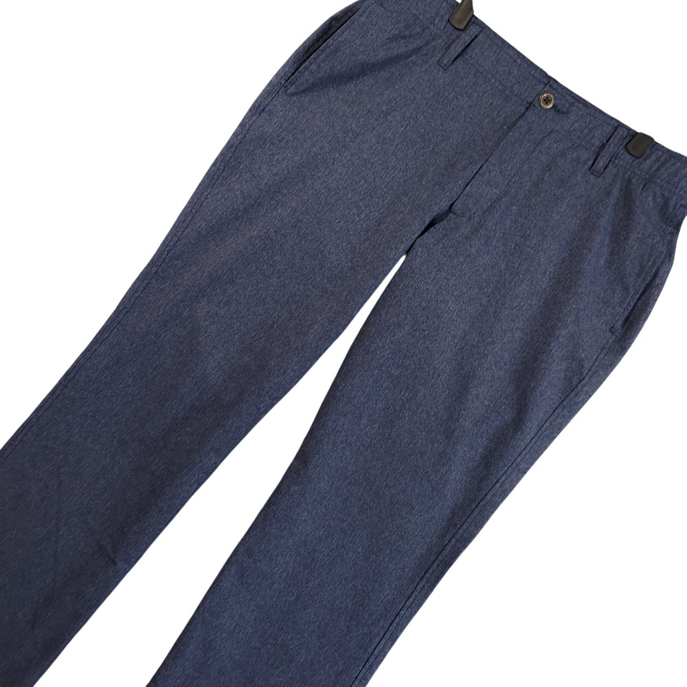Under Armour Golf Pants Men 34/34 Blue Heather Performance Straight Leg Trousers